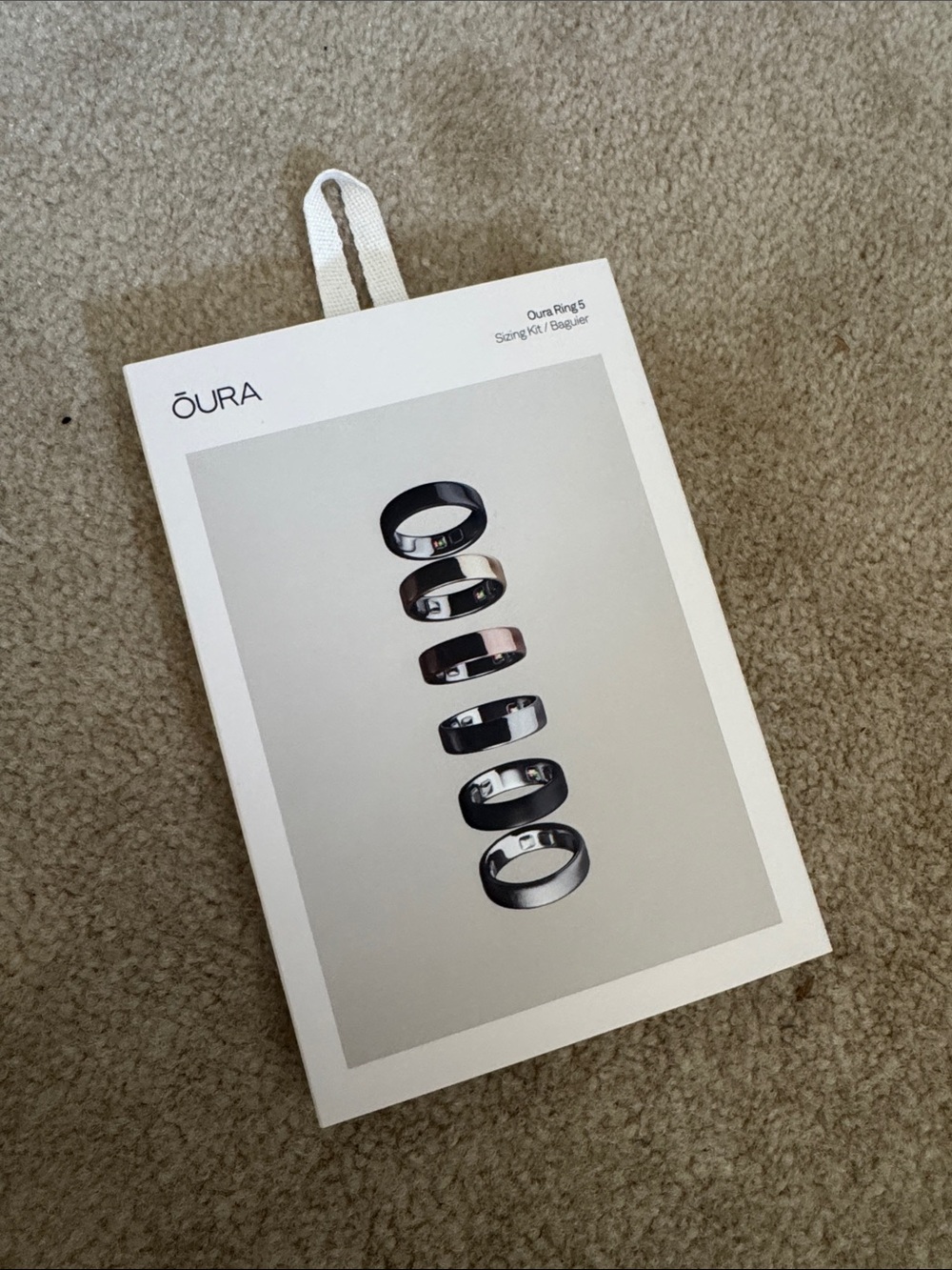Oura 5 sizing kit - Black, Silver, White